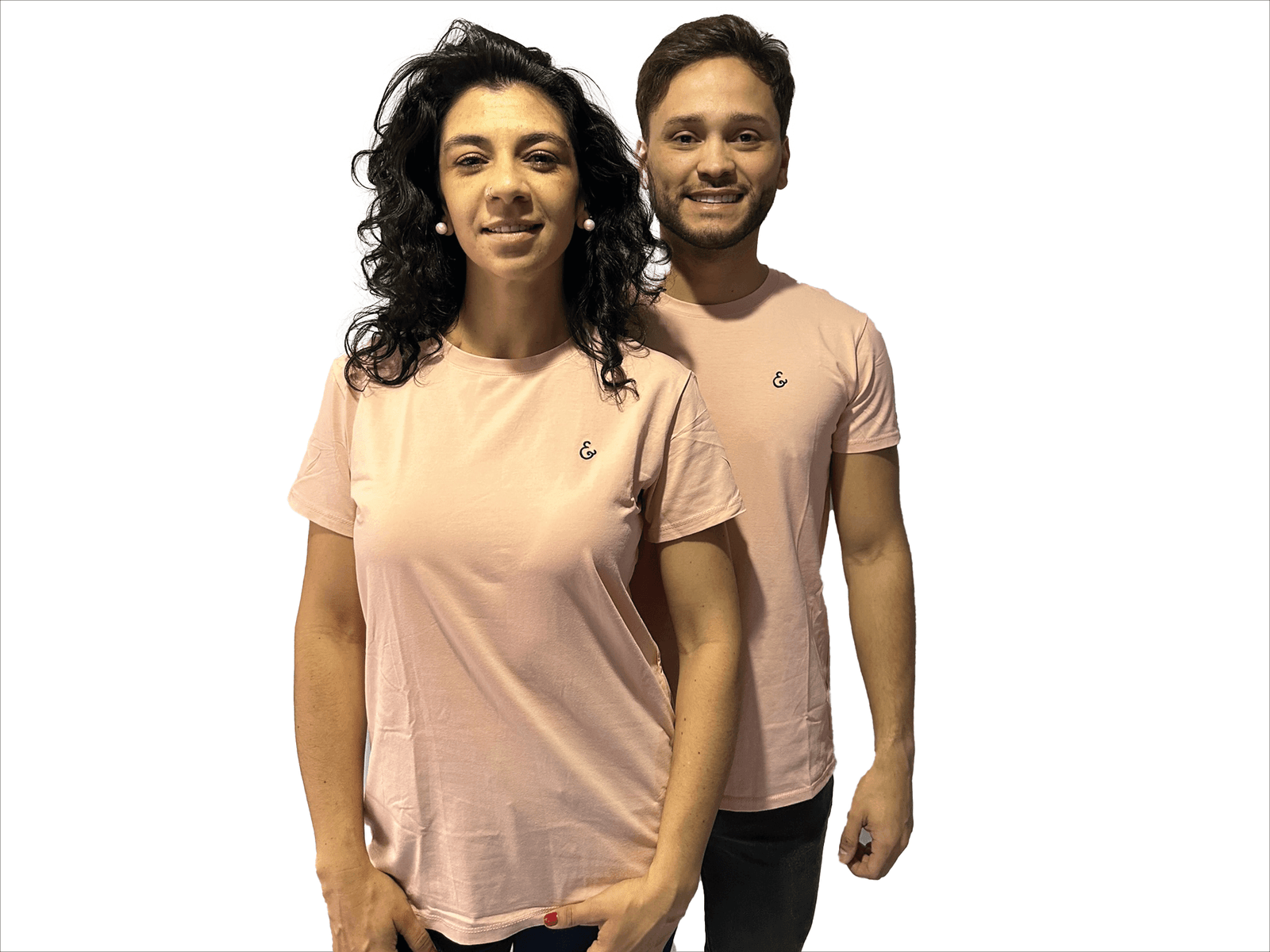 CAMISETA SEDA FRIA PALO DE ROSA SIMBOLO BORDADO