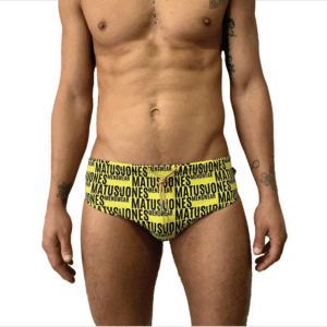 BAÑADOR SLIP MJ LOGO AMARILLO OCRE