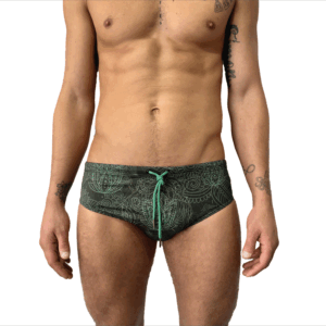 BAÑADOR SLIP MANDALA VERDE TIGRE