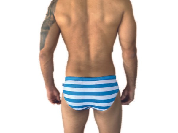BAÑADOR SLIP EVOLUTION LINEA CELESTE HORIZONTAL - Imagen 3