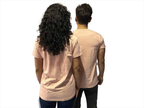 CAMISETA SEDA FRIA PALO DE ROSA SIMBOLO BORDADO - Imagen 2