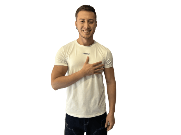 CAMISETA HUESO SLIM FIT PIEL DE DURAZNO LOGO TERMOFIJADO - Imagen 16
