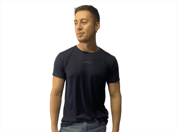 CAMISETA AZUL PETROLEO PIEL DE DURAZNO LOGO - Imagen 3