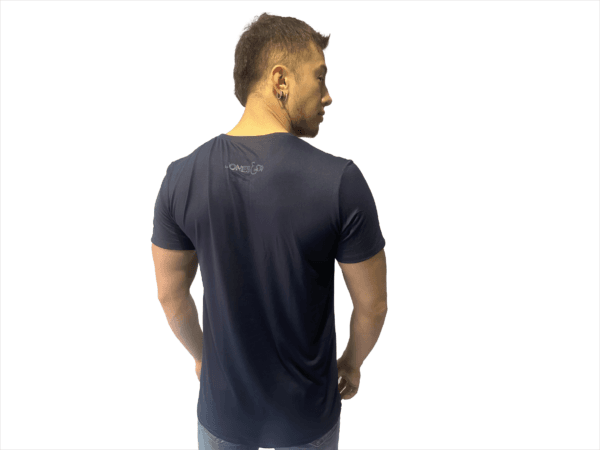 CAMISETA AZUL PETROLEO PIEL DE DURAZNO LOGO - Imagen 2
