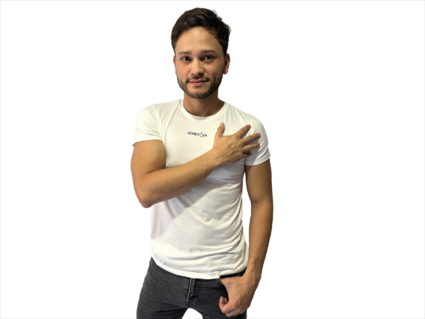 CAMISETA HUESO SLIM FIT PIEL DE DURAZNO LOGO TERMOFIJADO - Imagen 10