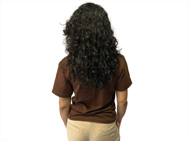 CAMISETA DE ALGODON MARRON SIMBOLO BORDADO - Imagen 6