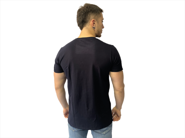 CAMISETA SEDA FRIA AZUL PETROLEO SIMBOLO BORDADO - Imagen 15