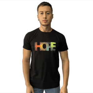 CAMISETA SEDA FRIA NEGRA HOPE
